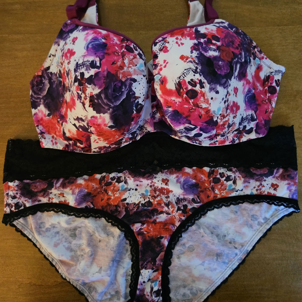 Floral Elegance Women's Bra Set